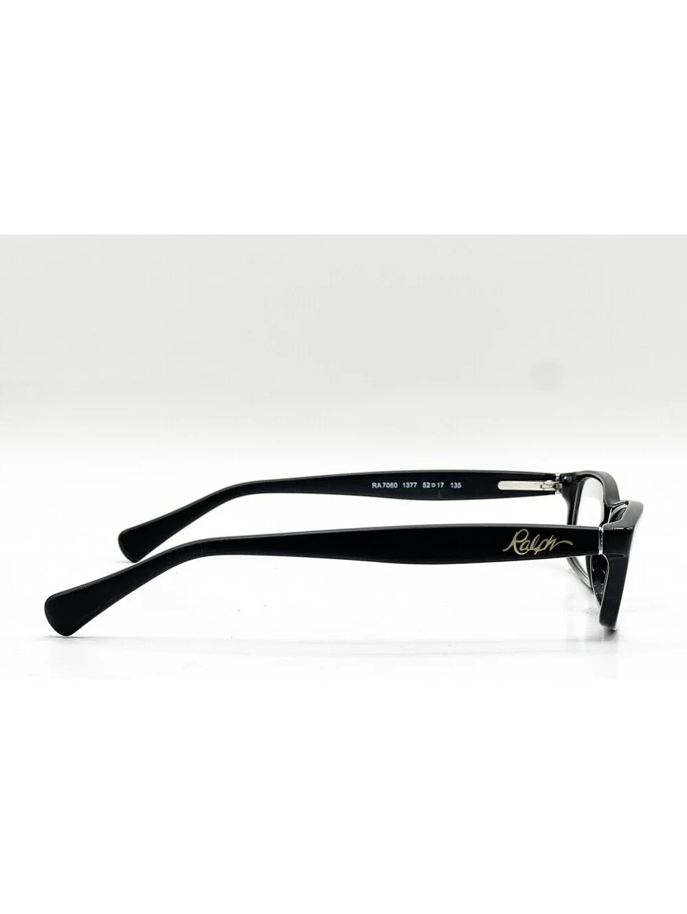 Ralph Lauren RA 7060 1377 Shiny Black Full Rim Eyeglass Frames 52-17-135